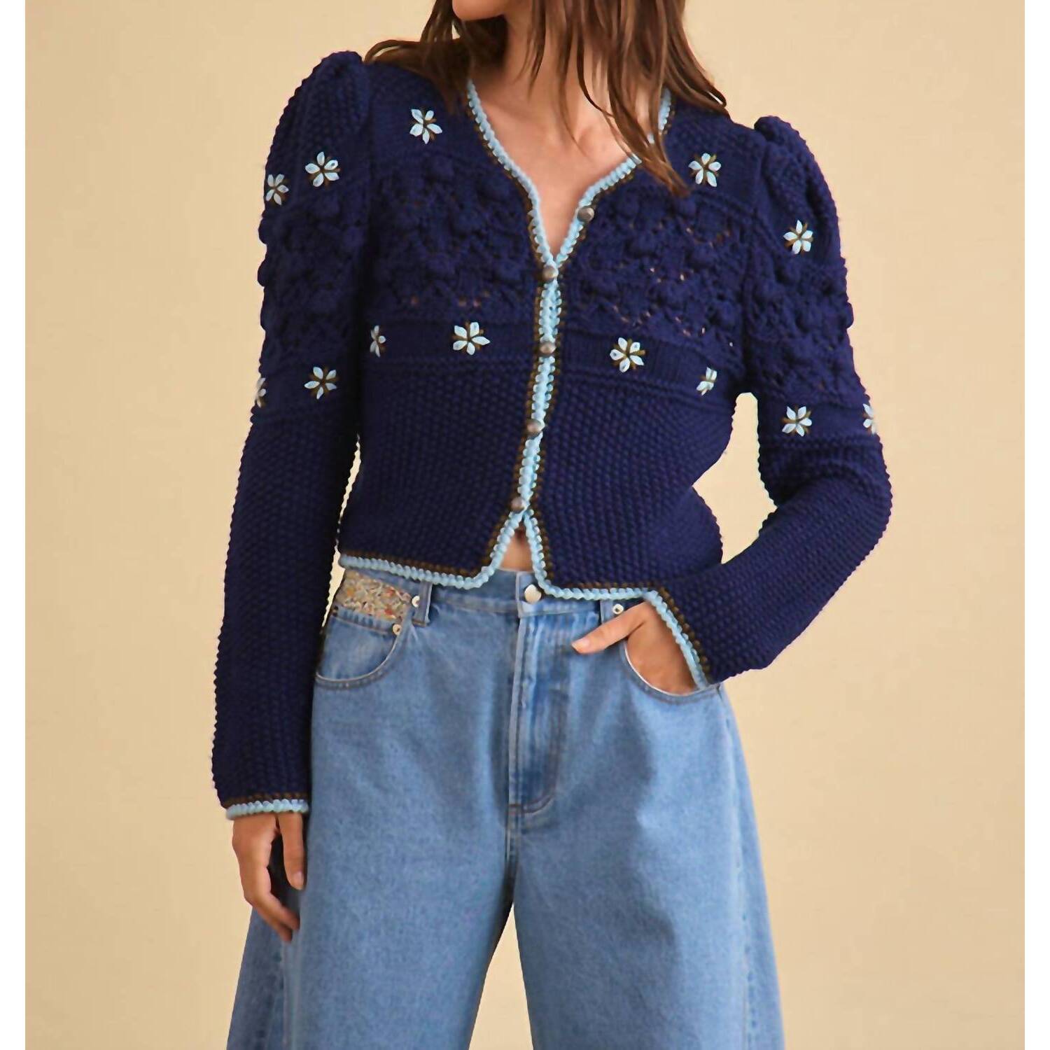 New Hunter Bell Willow Cardigan In Blue